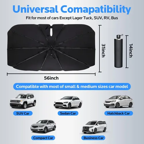 Cutebey Sombrilla Para Parabrisas De Auto Protección Uv 90°f