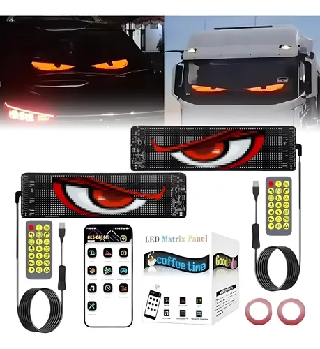 Ojos Led En V Para Parabrisas De Coche, 7 X 17,3 Cm, 2