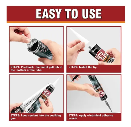 Sellador De Parabrisas Negro 310 Ml, Adhesivo Del Parabrisas