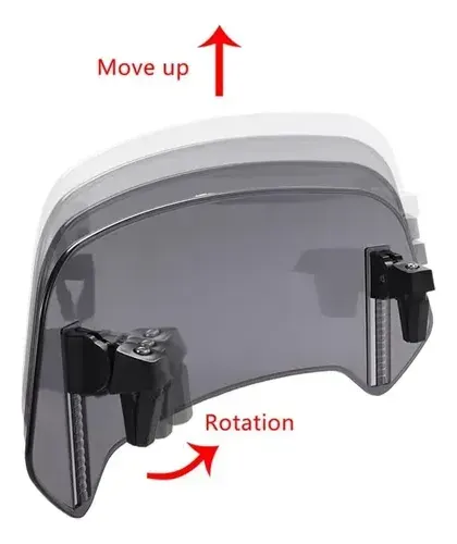 Extensor Parabrisas Ajustable Para Moto Color Transparente F