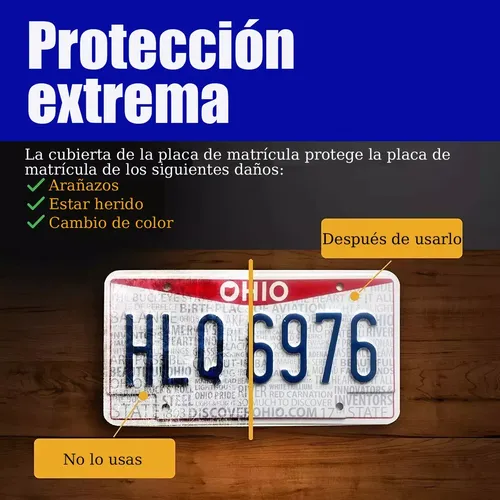 Kit 2 Cobertores Protectores De Patente Con Tornillos Negro