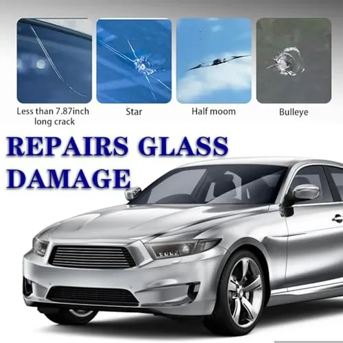 Kit De Reparación De Parabrisas, Kit De Reparación De Cristales De Coche De 2 Piezas, Quick Fix