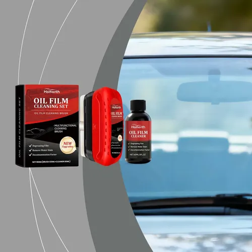 Kit Limpiador De Película Grasa Homonth Cristal Auto