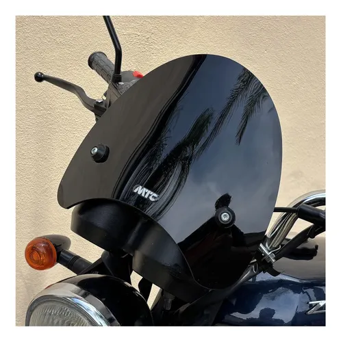 Parabrisa Negro Faro Redondo Para Zanella Sapucai 150 Mtc