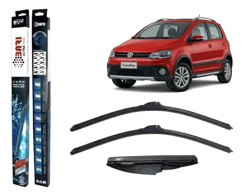 Kit De 3 Escobillas Flex Vw Crossfox 2003 2004 2005 2006