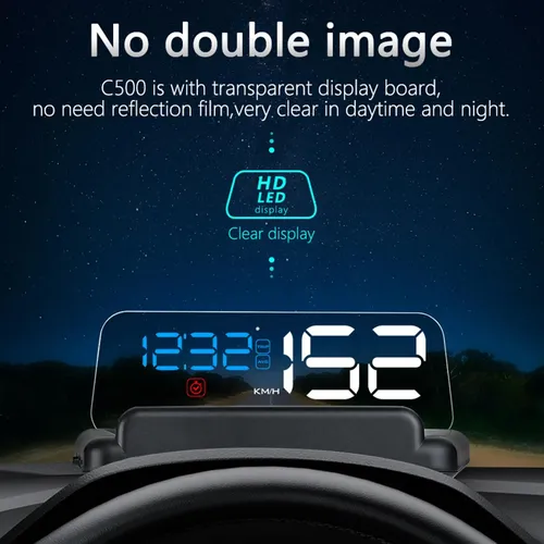 Pantalla Hud De Coche, Agua, Alarma De Neumáticos 3d, Parabr
