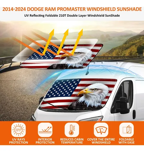 Parasol De Parabrisas Bestview American Eagle Para Dodge Ram