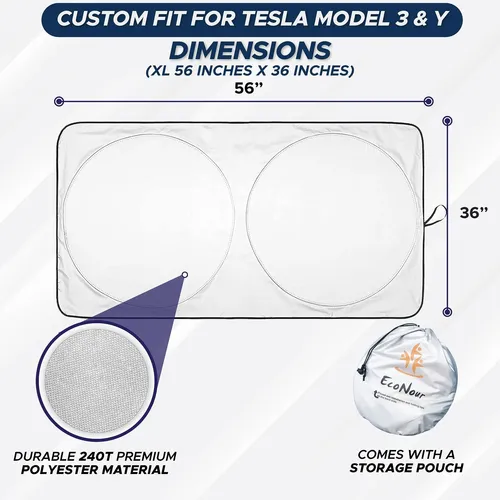 Parabrisas Econour Tesla Model 3 E Y Plegable