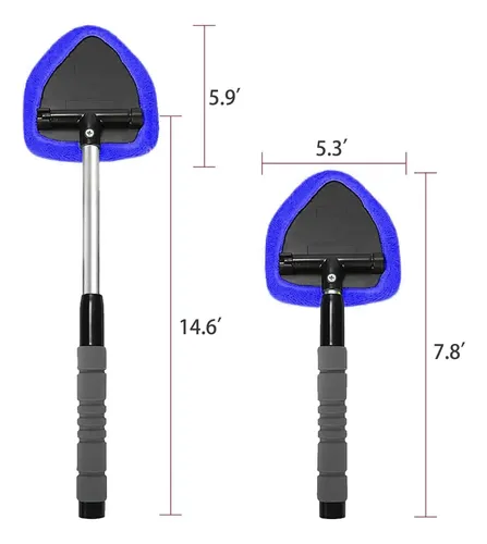 Car Windshield Cleaner Tool (2-pack) With Extendable Handle, Azul