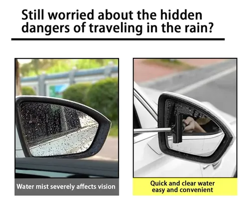 Limpiaparabrisas Retractil Para Espejo Retrovisor- Negro