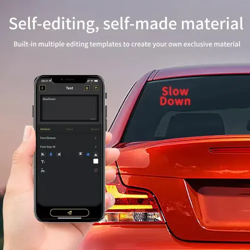 Pantalla Led A Todo Color Para Parabrisas Trasero De Auto
