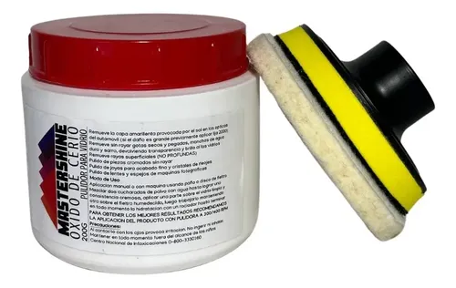 Cerio Rojo 200g Disco Fieltro Pad Pulido Parabrisas Opticas