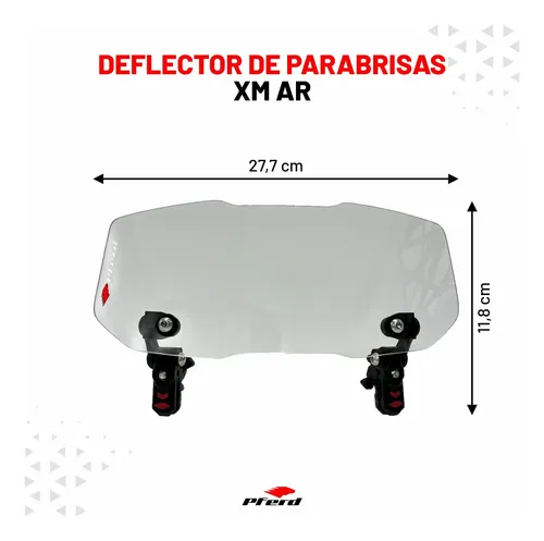 Extensión Parabrisas Curvo De Moto Regulable Xm