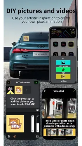 Pantalla Led A Todo Color Para Parabrisas Trasero De Auto