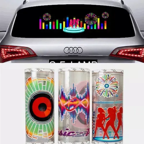 Adhesivo Sexylady Para Parabrisas Trasero De Coche, Luz Led,