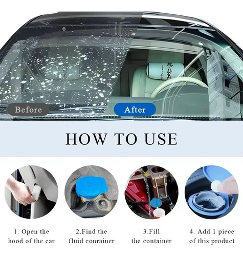 100 Tabletas Limpiaparabrisas De Coche