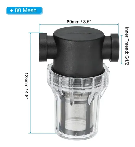 Filtro De Tuberia En Linea De 1/2 Pulgada Malla 80 1 Hh