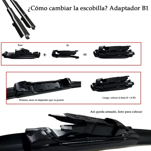 Kit De 3 Escobillas Fiat Idea 2014 2015 2016 2017 2018 2019