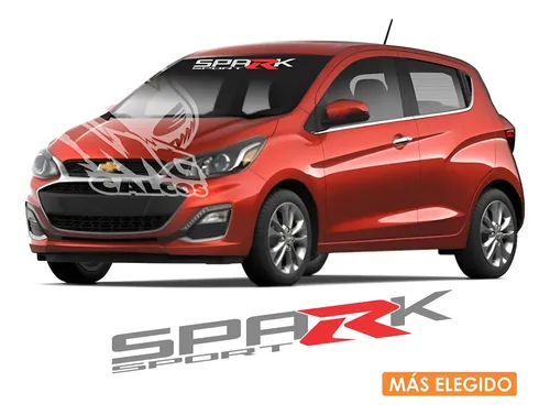 Calcos Chevrolet Spark Parabrisas Gris / R En Rojo