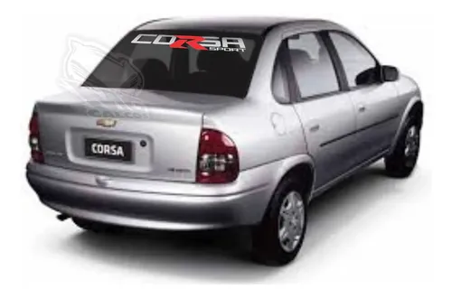 Calcos Chevrolet Corsa Parabrisas Gris / R En Rojo