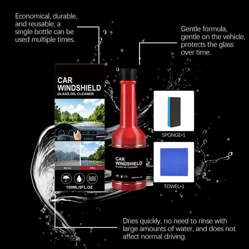 Windshield Oil Film Remover 150ml Powerful Anti-fog With