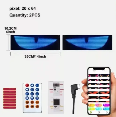 G 2pcs Ojos Led For Automovil Parabrisas De