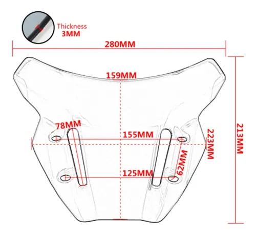 1 Parabrisas Delantero Para Yamaha Mt-09/sp 2021-2023