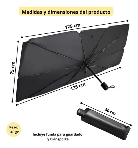 Parasol Paragua Parabrisas Plegable Protector Cubre Sol Auto