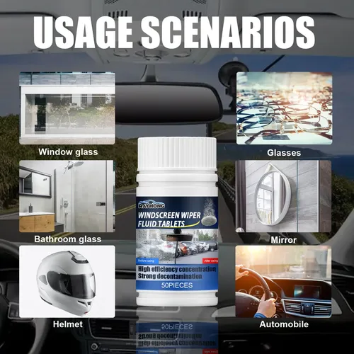 Tabletas Efervescentes Limpiadoras De Parabrisas De Automóvi
