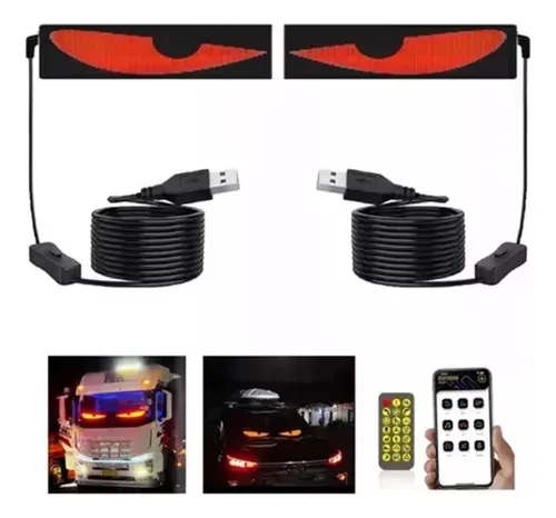 2 Unidades De Ojos Led Para Parabrisas De Camión Y Coche