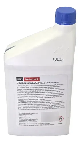 Líquido Limpiaparabrisas Para Vehículo Motorcraft 1000 Ml