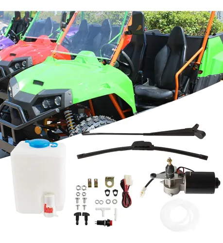 Juego De Limpiaparabrisas Utv Eléctrico Universal 12v 16\\\