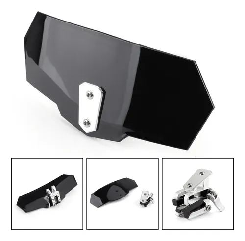 Deflector De Extensión De Parabrisas Para Honda Yamaha Negro