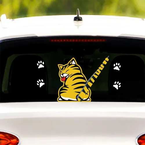Interesante Pegatina Para Limpiaparabrisas Trasero De Coche, Decoración