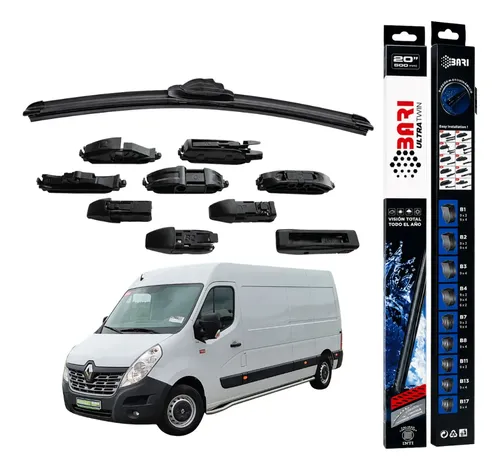 Kit Escobillas Limpiaparabrisas Bari Ultratwin Renault Master 2013-2015 26/26 Multiadaptador