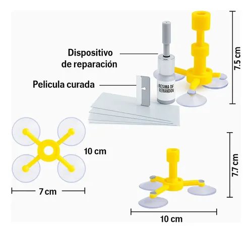 Kit Reparador Sellador Rajadura Parabrisa Vidrio Grieta Auto