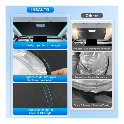 Insauto Accesorios Para Parasol De Parabrisas, Ajuste 2