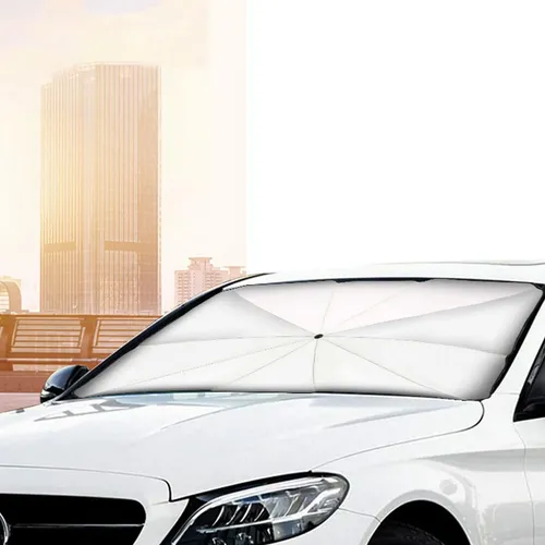 Parasol Plegable Para Parabrisas De Coche, Titanio Plateado