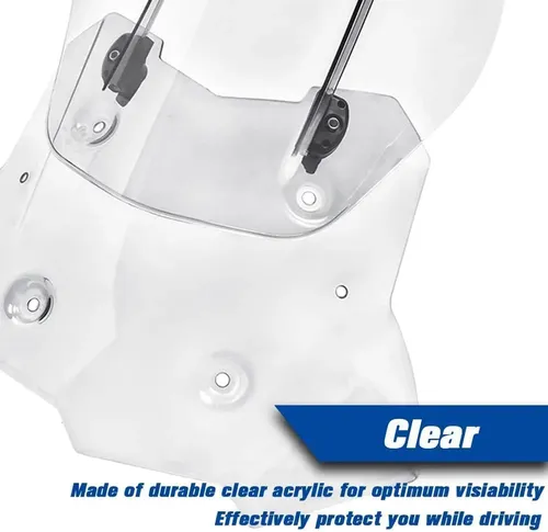 Parabrisas Regulable Transparente Para Moto Protector