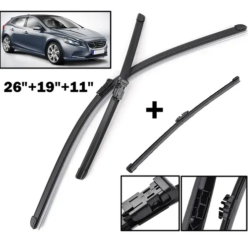 Juego De Limpiaparabrisas Delantero Y Trasero Para Volvo V40 2012 – 2019