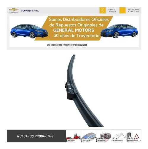 Escobilla Limpiaparabrisas Cruze 2017/ Juego 100% Acdelco