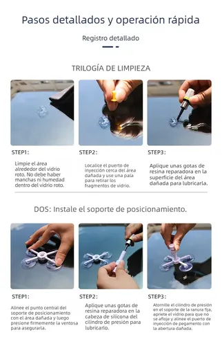 Kit Reparación Parabrisas Auto 7 Piezas