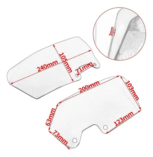 Pantalla Parabrisas Transparente Para Moto R1200gs 2006 13 F