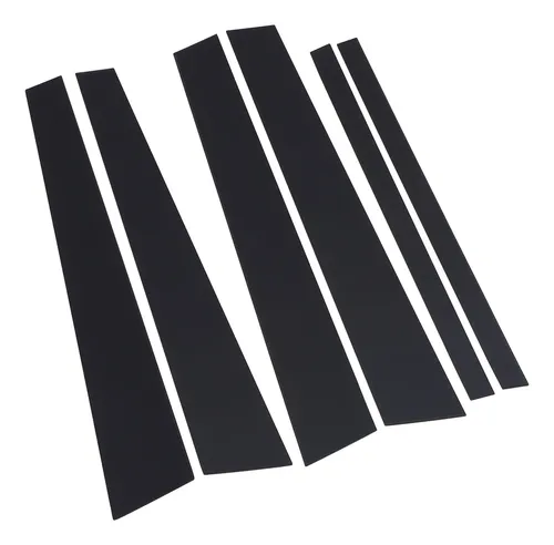 Funda Para Poste De Puerta De Coche, 6 Unidades, Color Negro Brillante, Elegante Y Fácil