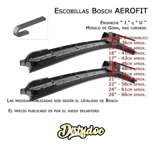 Escobillas Limpiaparabrisas Aerofit Bosch Honda Civic 2012/