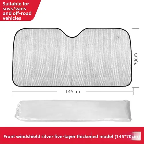 Parasol De 5 Capas De Papel De Aluminio Engrosado Para Parabrisas De Coche