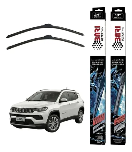 Kit De 2 Escobillas Bari Para Jeep Compass