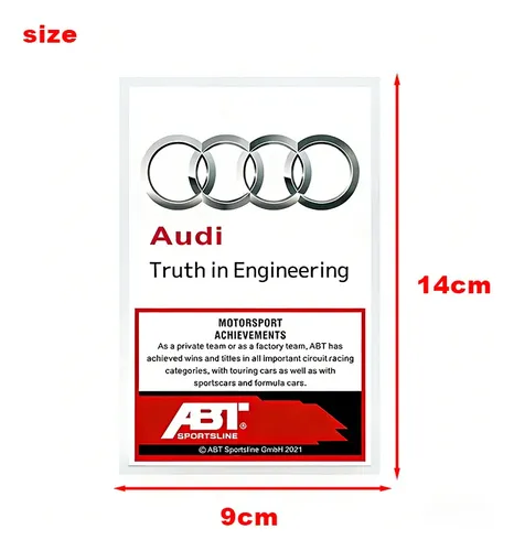 Calcomanía Estática Para Parabrisas Delantero De Coche Para Audi