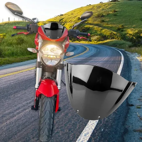 Protector De Parabrisas Negro Para Motocicleta