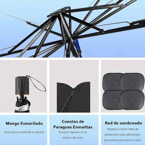 Parasol Para Auto Parabrisas, 4 Cortinas